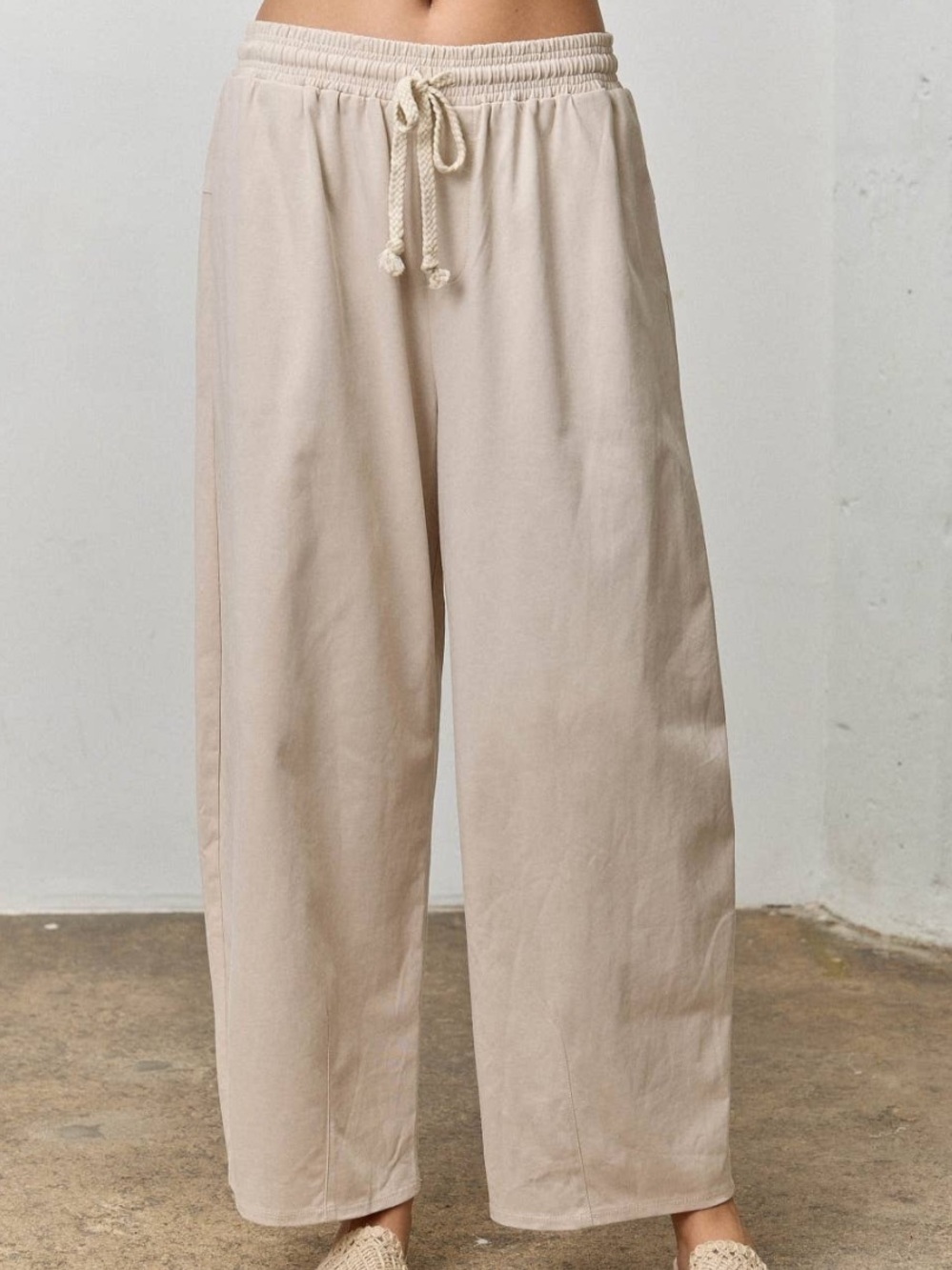 Max Studio women Linen Drawstring Wide-Leg Pants XL
